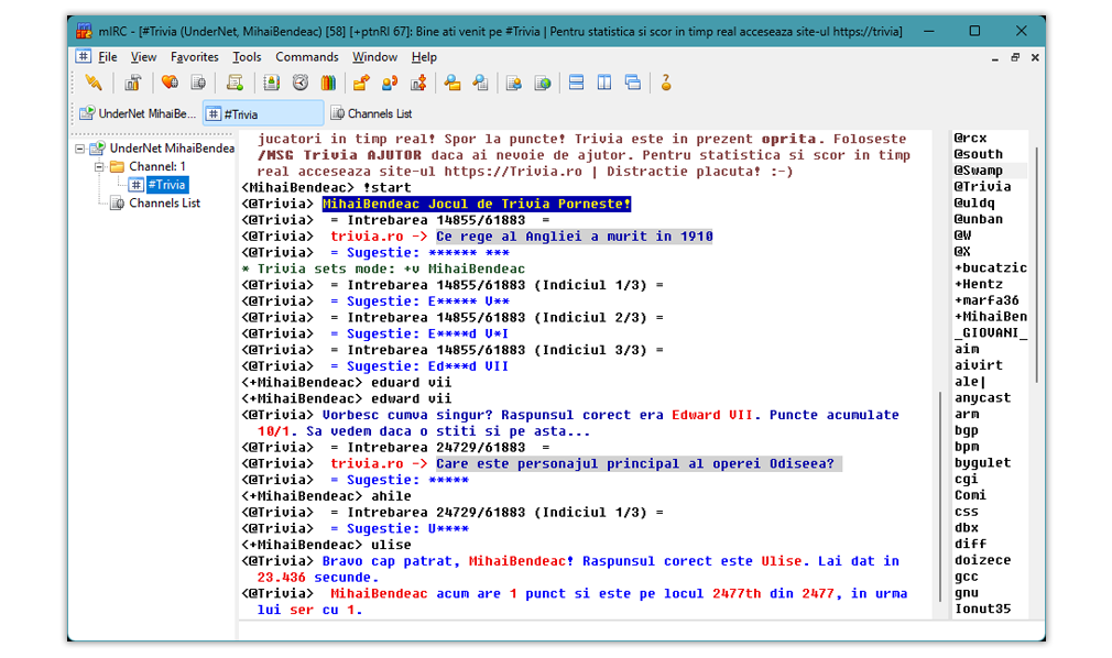 Configurare mIRC