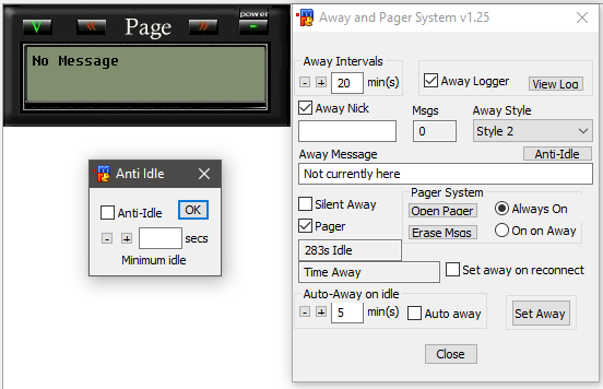 Preview Away pager
