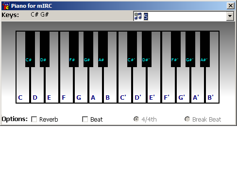Preview Piano for mIRC