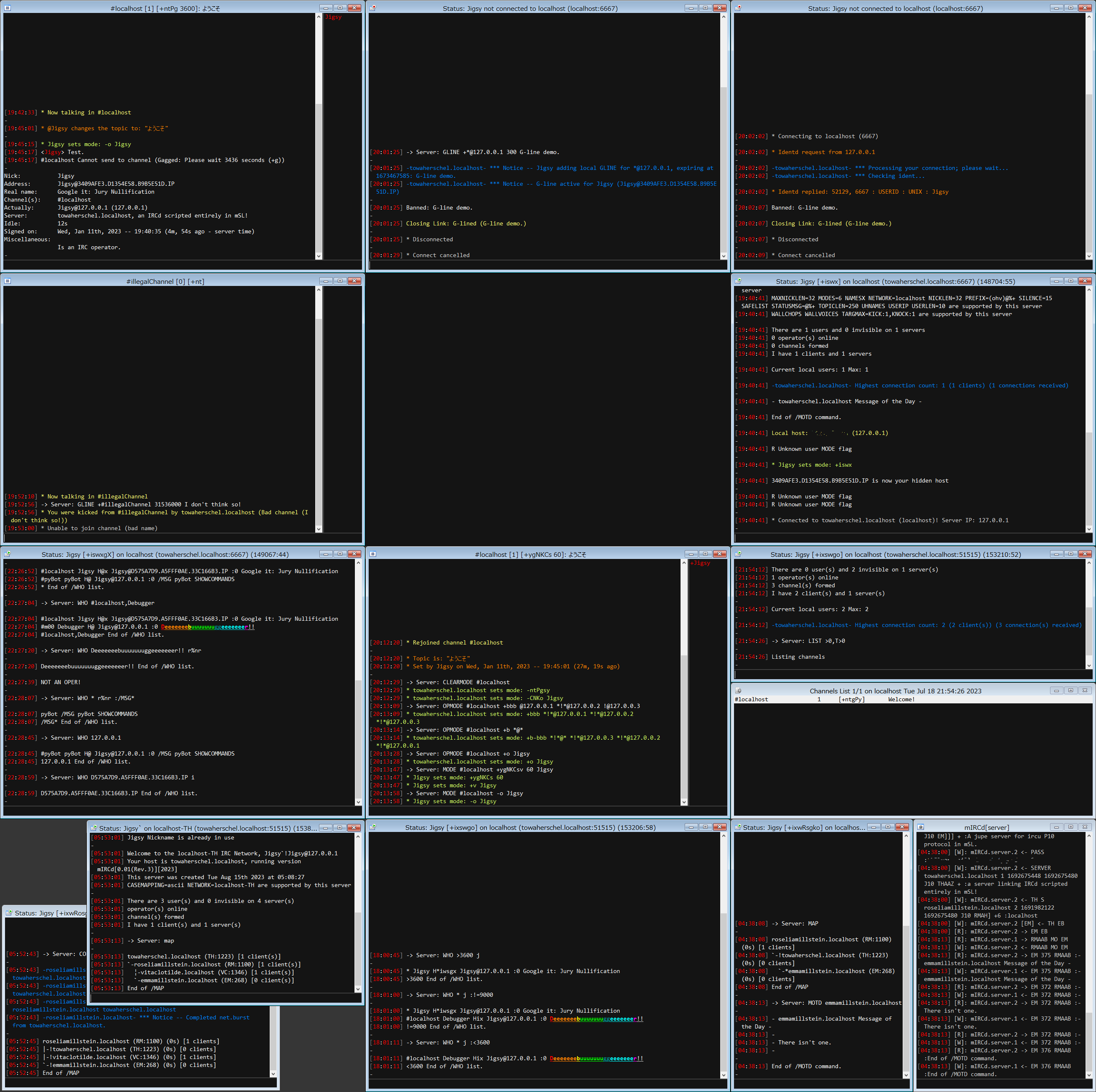 Preview mIRCd Server