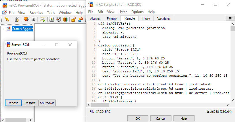 Preview mIRC Server