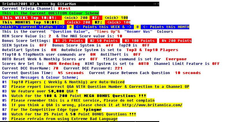 Preview TriviaBot2001